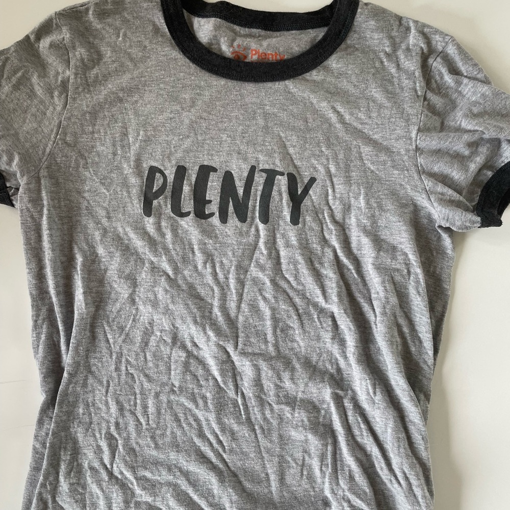 Plenty grey t shirt 100% cotton size small NEVER WORN
